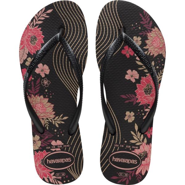 infradito Havaianas nero con stampe