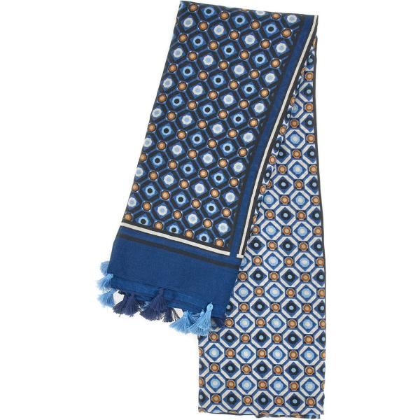 sciarpe Basile blu geometrica