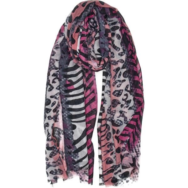 foulard Gmv grigio animalier