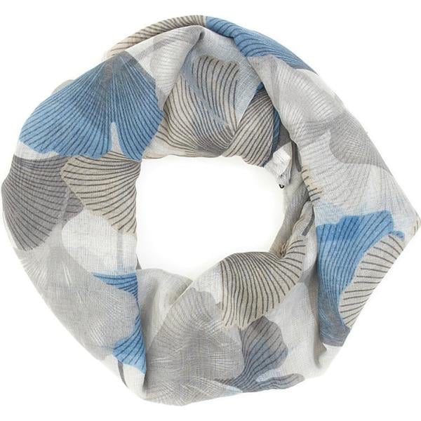 foulard Coveri grigio con stampe