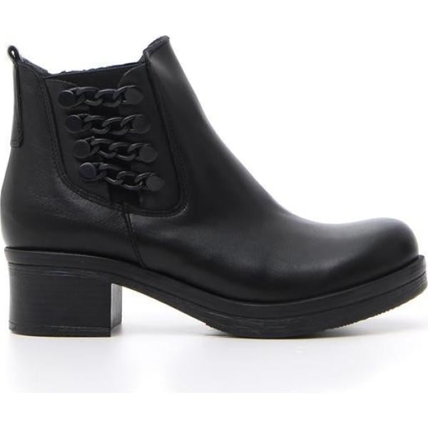 Stivaletti con plateau made italy con tacco squadrato e zip nero Pittarello nero