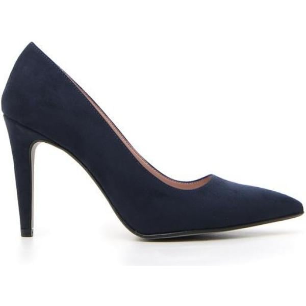 Décolleté effetto scamosciato in pelle sintetica blu Pittarello blu