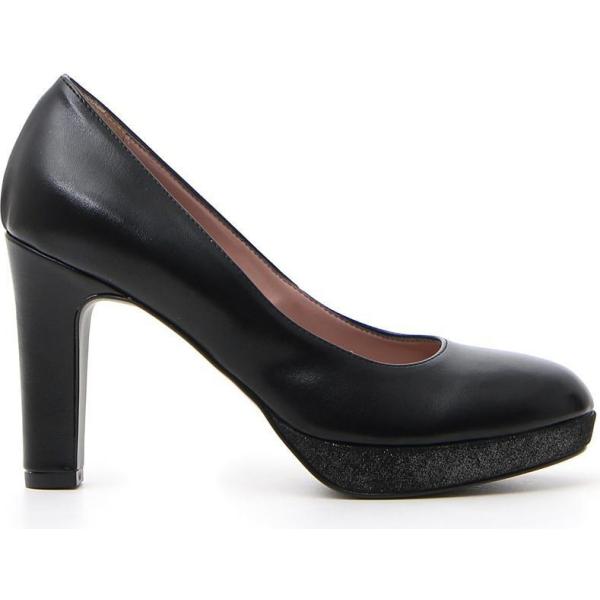 Décolleté con plateau e punta tonda nero Le Parigine nero