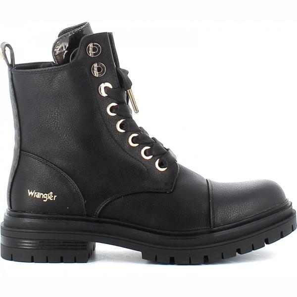 anfibi Wrangler nero animalier