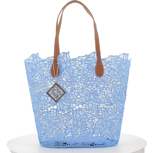 borse a mano Cafe Noir blu a fiori