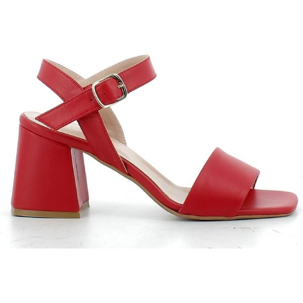 sandali in pelle Giulia De Mille rosso