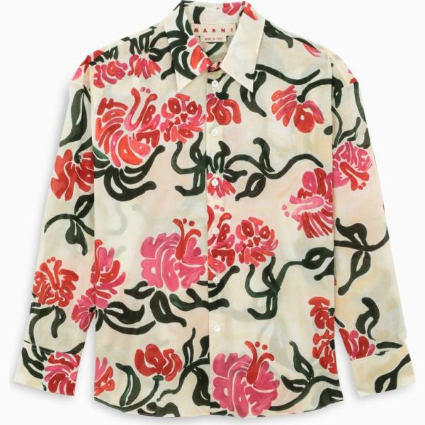 camicie Marni bianco con stampe