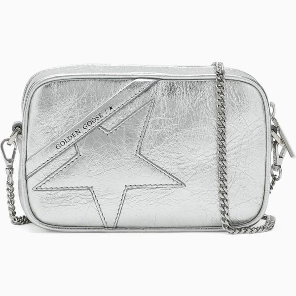 borse a tracolla Golden Goose Deluxe Brand grigio con stampe