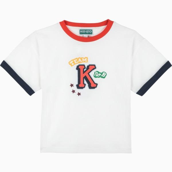 t-shirt Kenzo bianco con stampe