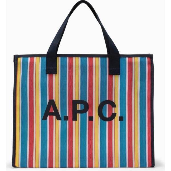 shopping bag A.p.c. multicolore a righe