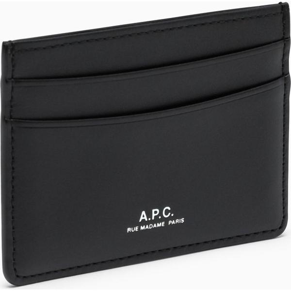 portafogli A.p.c. nero con stampe