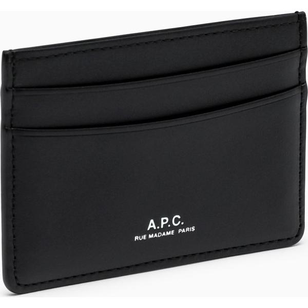 portafogli A.p.c. nero con stampe