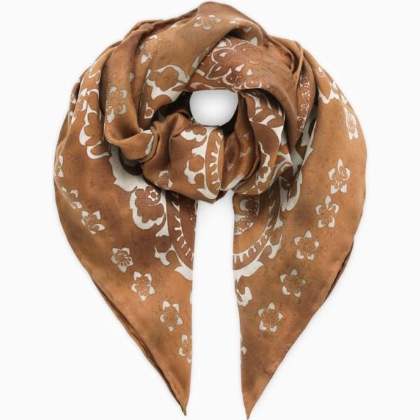 sciarpe e foulard Destin marrone con stampe