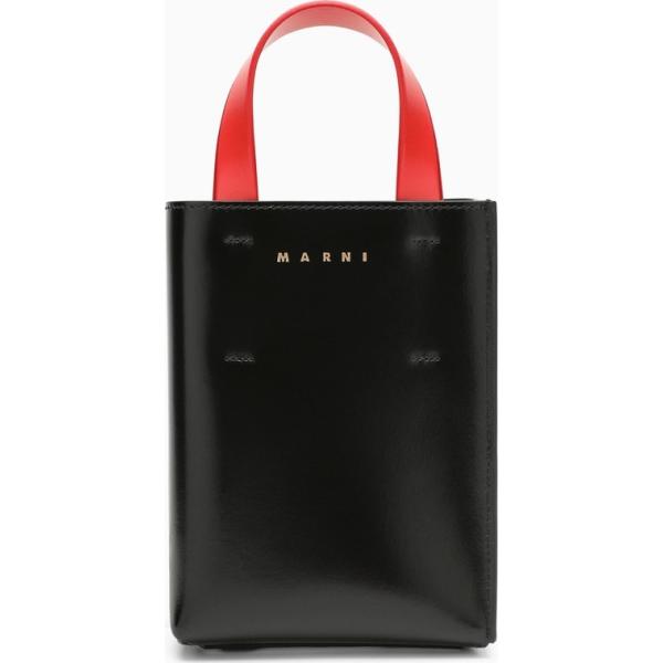 shopping bag Marni nero con stampe