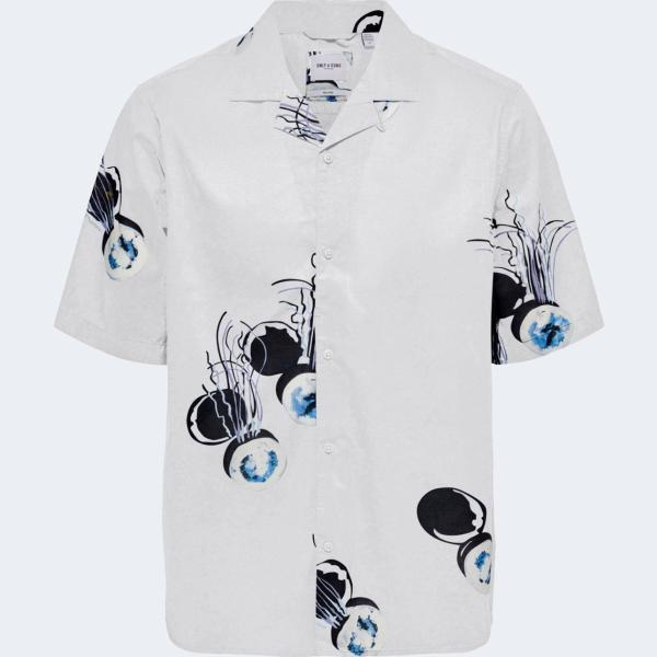 camicie a manica corta Only & Sons bianco