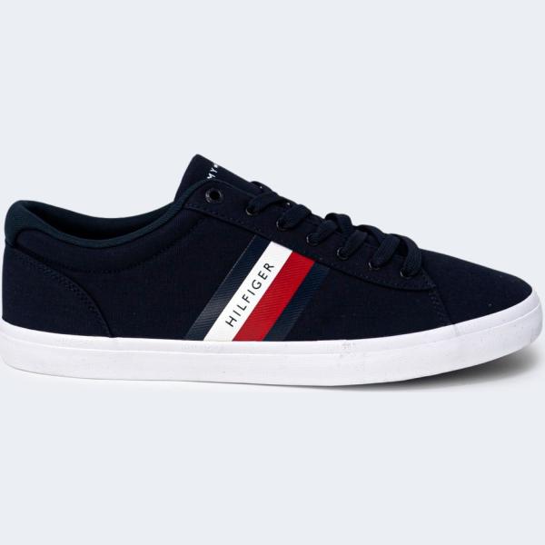 sneakers Tommy Hilfiger nero a righe