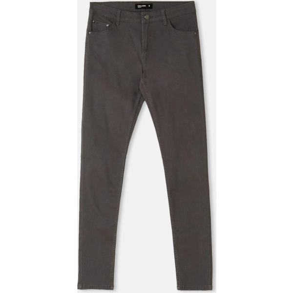 pantaloni skinny Calliope marrone tinta unita
