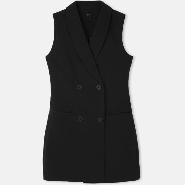gilet Calliope nero tinta unita