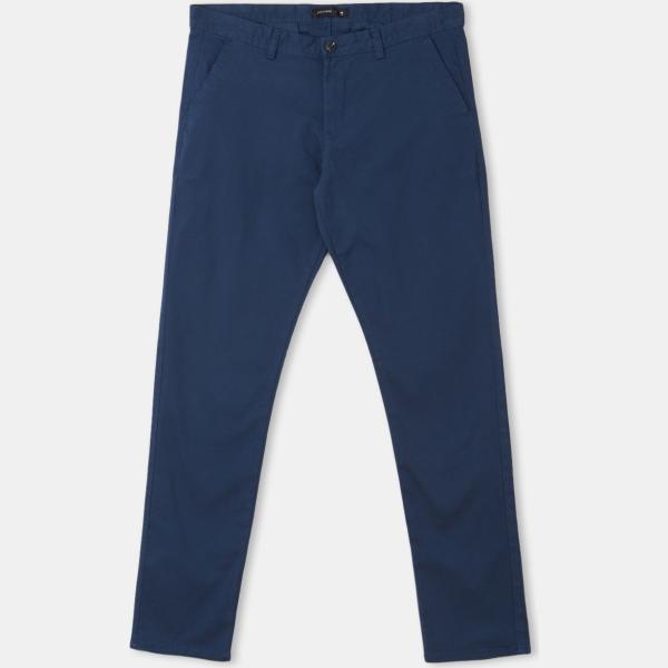 pantaloni chino Calliope blu tinta unita
