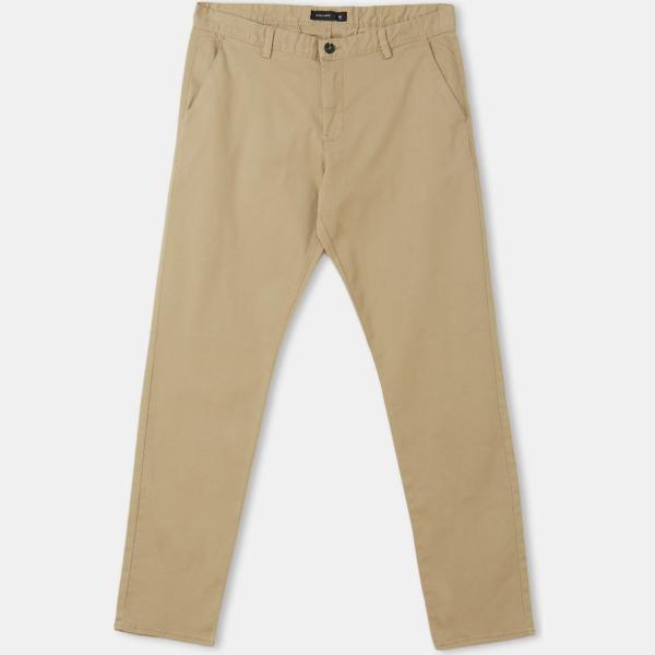 pantaloni chino Calliope marrone tinta unita