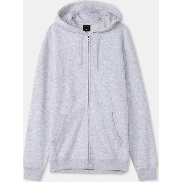 felpe con cappuccio Calliope grigio tinta unita