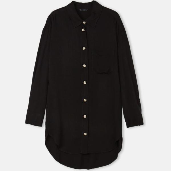 camicie Calliope nero tinta unita