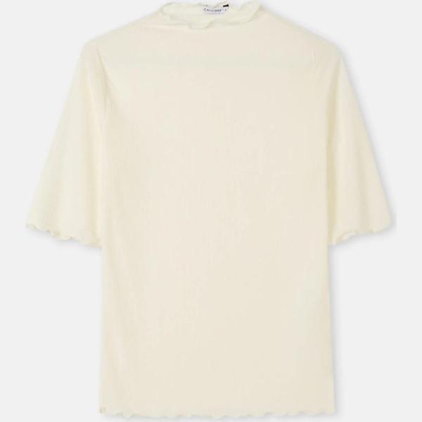 t-shirt Calliope bianco tinta unita