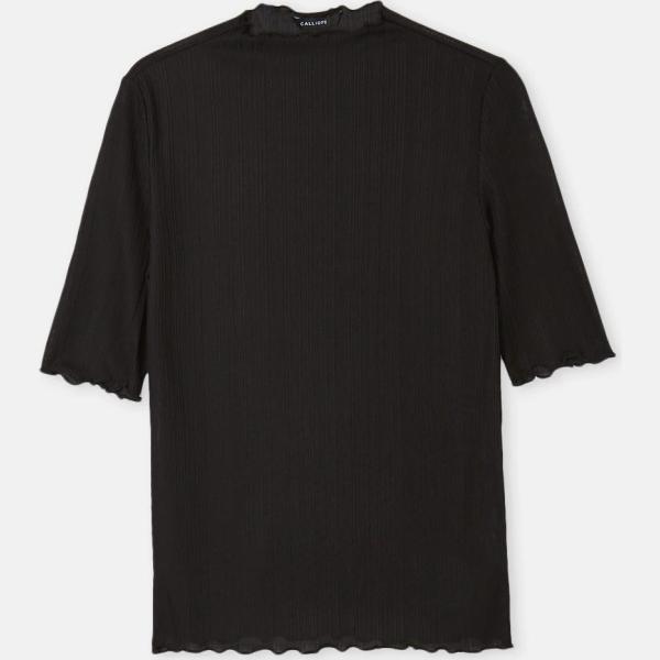 t-shirt Calliope nero tinta unita