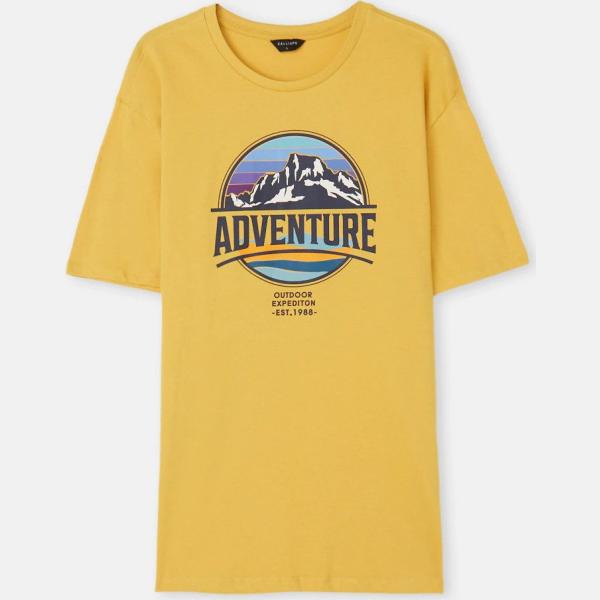 t-shirt Calliope giallo con stampe