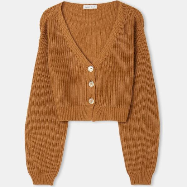 cardigans Calliope marrone tinta unita