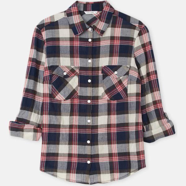 camicie Calliope marrone a quadri