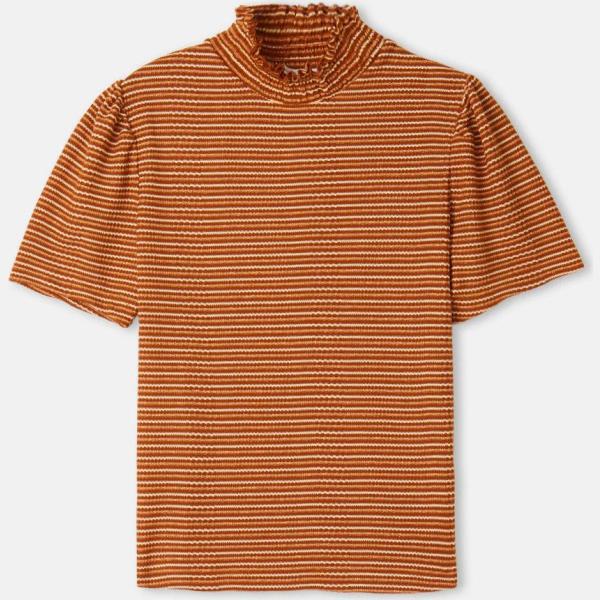t-shirt Calliope marrone a righe