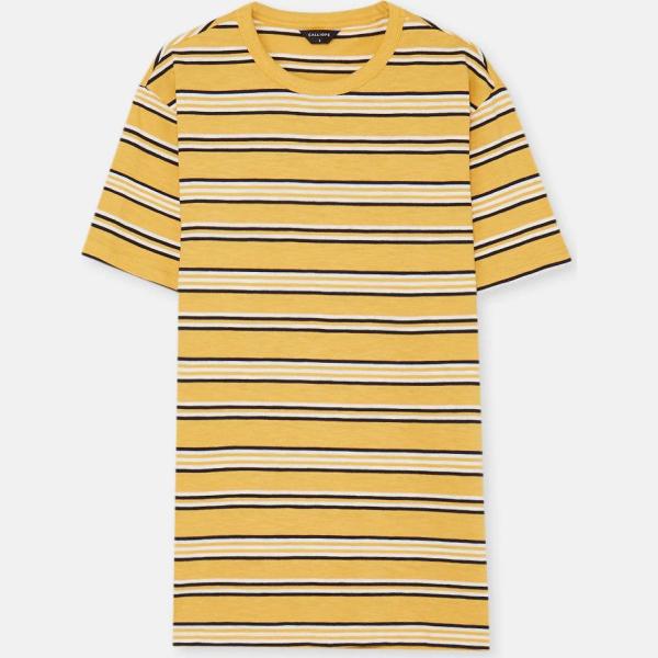 t-shirt Calliope giallo a righe