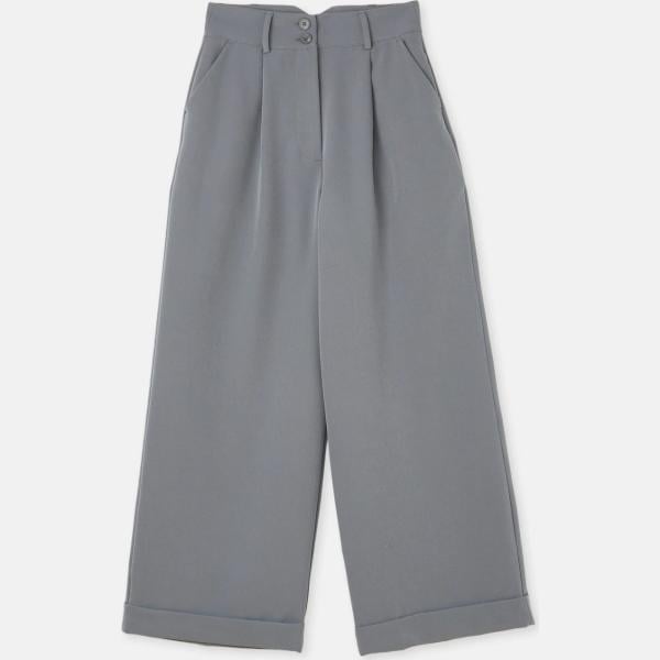 pantaloni a palazzo Calliope grigio tinta unita