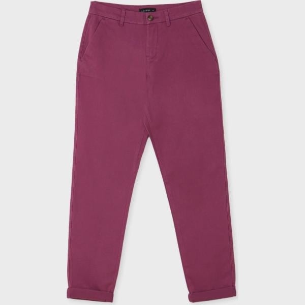 pantaloni Calliope viola tinta unita