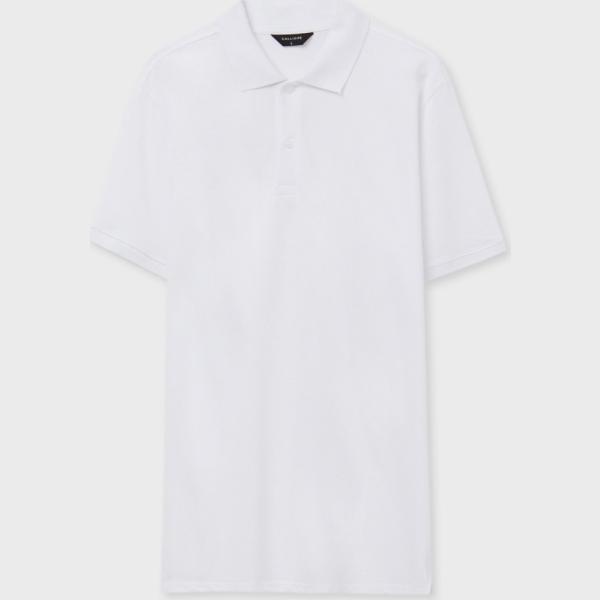 polo Calliope bianco tinta unita