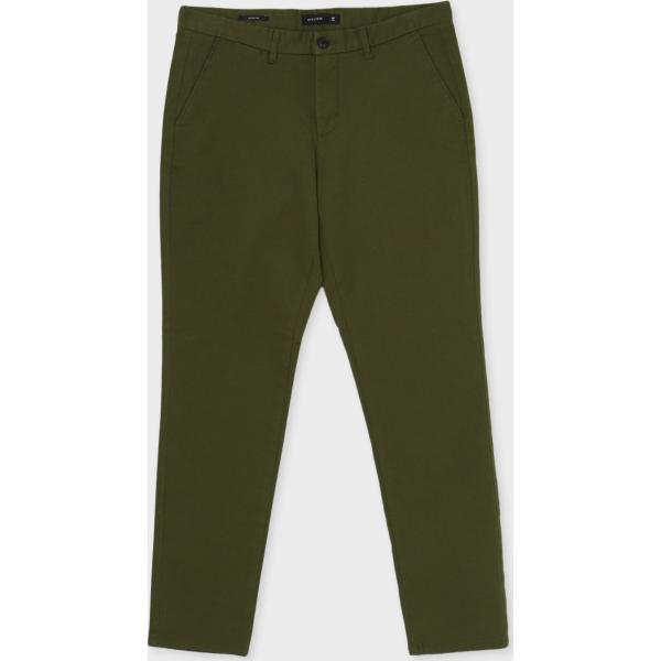 pantaloni chino Calliope verde tinta unita