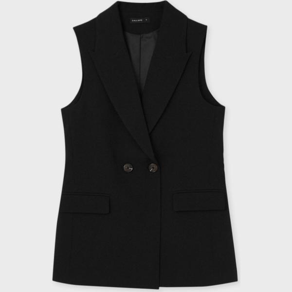 gilet Calliope nero tinta unita