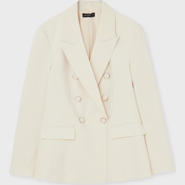 blazer Calliope bianco tinta unita
