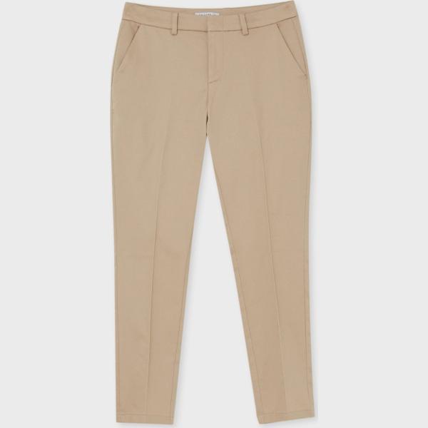 pantaloni Calliope marrone tinta unita