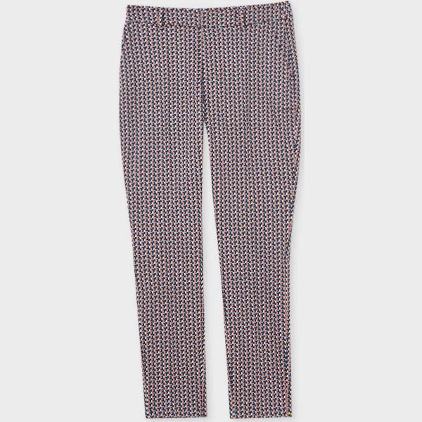 pantaloni Calliope marrone geometrica