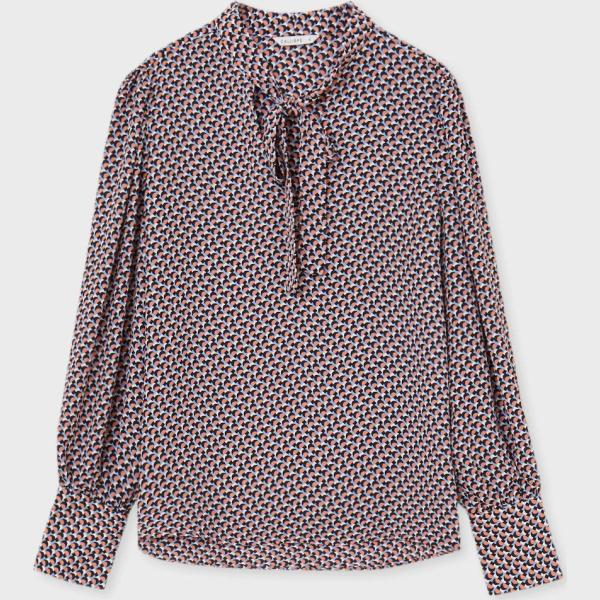 bluse Calliope marrone con stampe