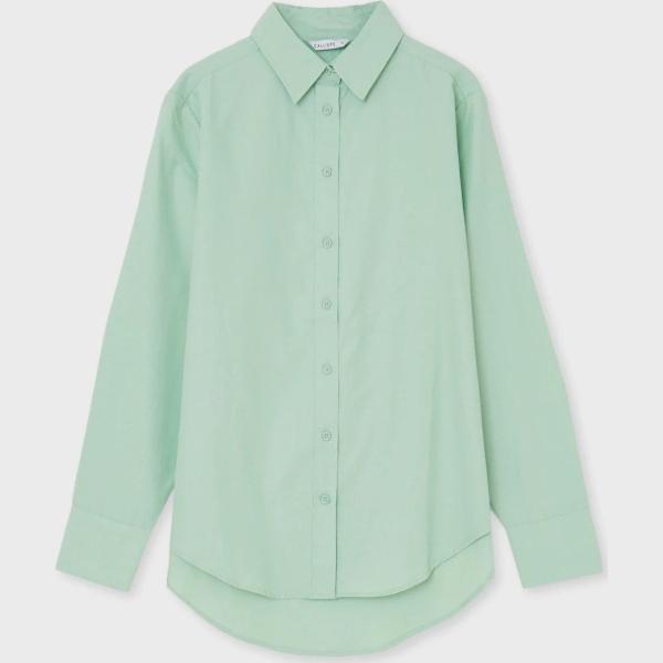 camicie Calliope verde tinta unita