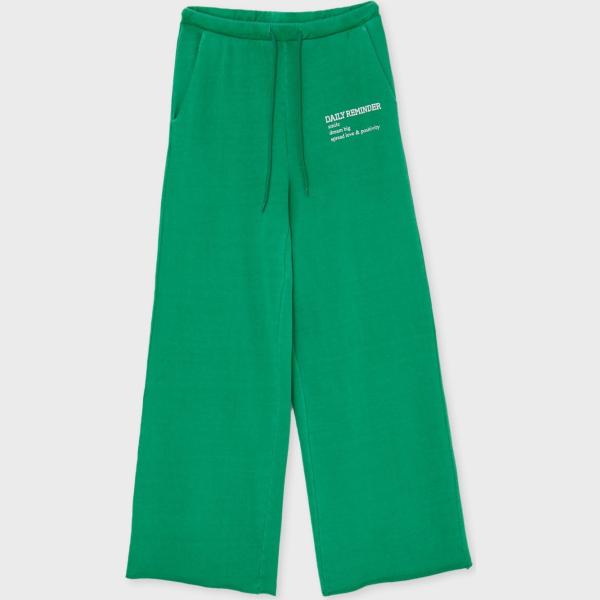 pantaloni a palazzo Calliope verde tinta unita