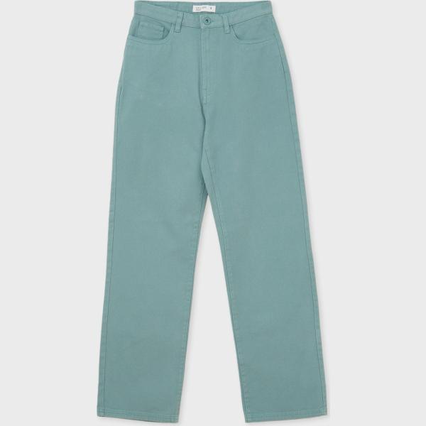 pantaloni Calliope verde tinta unita