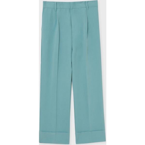pantaloni Calliope blu tinta unita