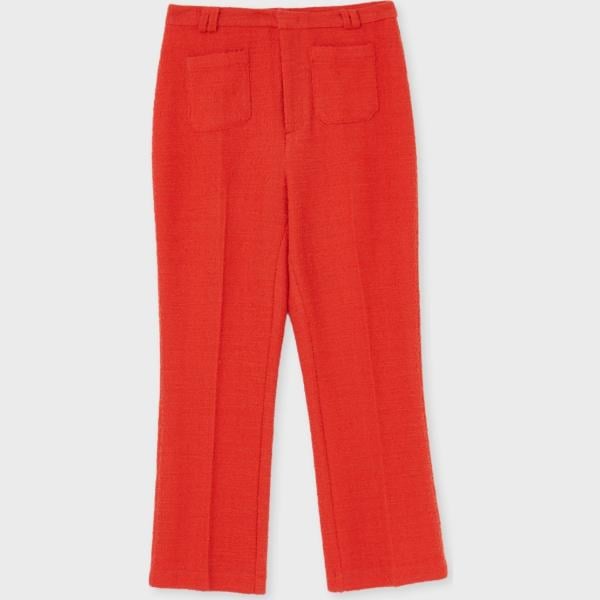pantaloni capri Calliope rosso tinta unita