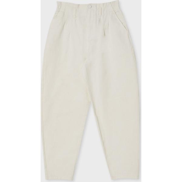 pantaloni Calliope bianco tinta unita