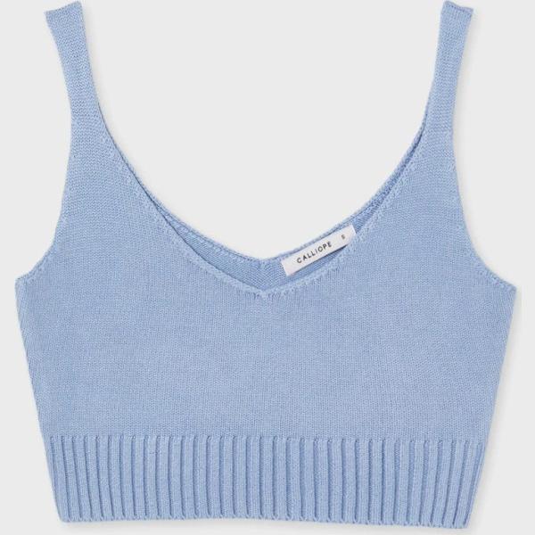 top Calliope blu tinta unita