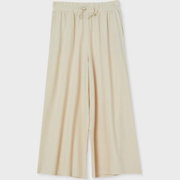 pantaloni a palazzo Calliope bianco tinta unita